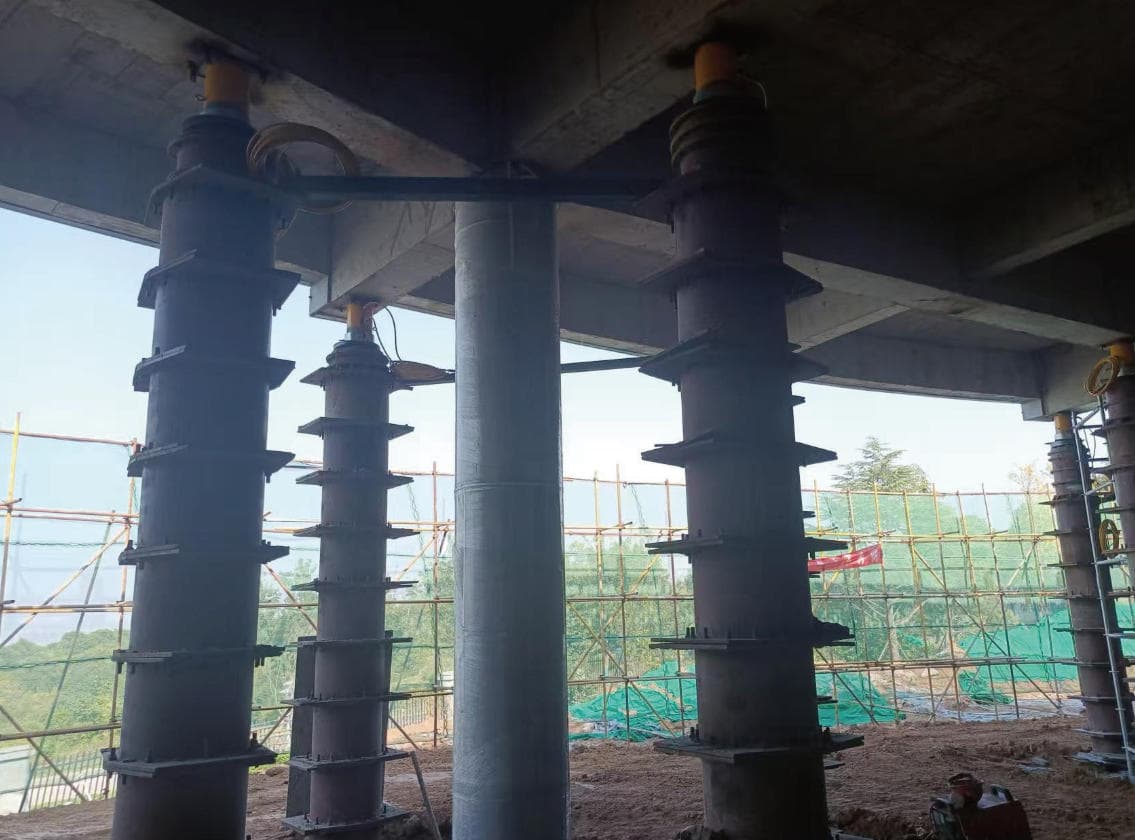 Luoyang Peony Pavilion viewing platform jacking, rectification and reinforcement project