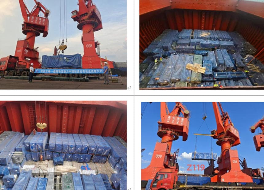 Belt Conveyor Exported to Italy