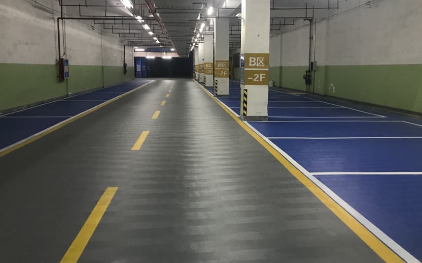 Fuzhou Red Star Macalline Underground Parking Garage Epoxy Flooring Project
